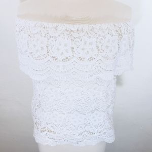 Aftermarket Off The Shoulder Lace Top